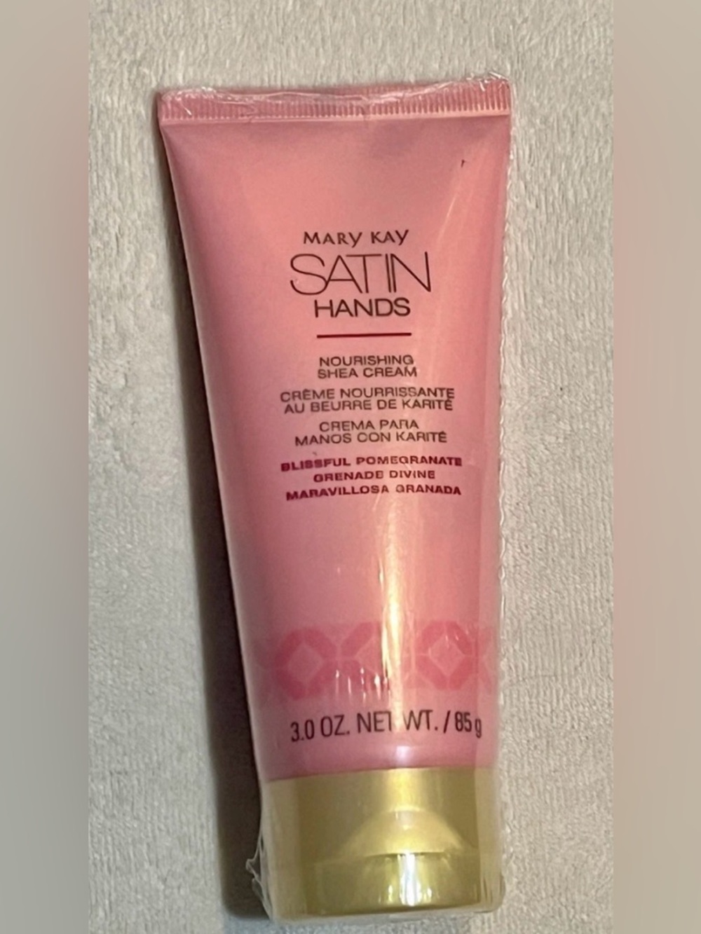 Mary Kay Satin Hands Shea Cream 3oz Blissful Pomegranate Moisturizer New Sealed